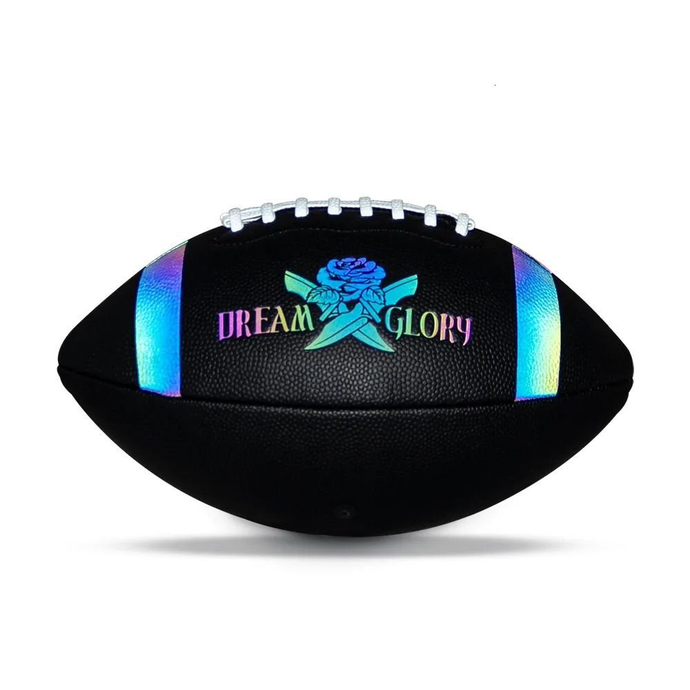 Official Size 9 PU Leather Rugby Ball Adult Kids Sports Game Outdoor Training American Football Wear Resistant 250729
