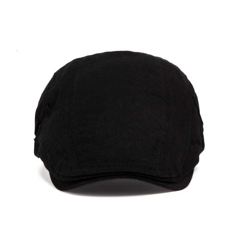 CNTANG Classic Solid Color Mens Casual Berets Fashion Vintage Cotton Visor Cs For Men Retro Flat Hats Brand Summer Beret XJ250807