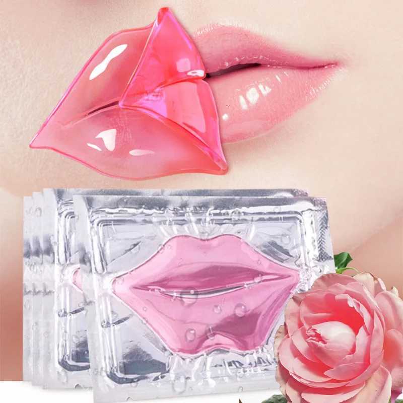 5/10/20/30pcs Pink Gold Crystal Collagen Lip Mask Plump Lips Moisturizing Nourishing Lip Patches Lips Plumper Skin Care ProductsXJ250807