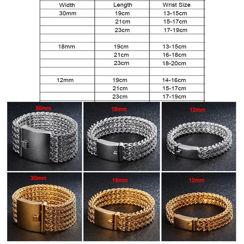KALEN Stainless Steel Link Chain Bracelets High Polished Dubai Gold Color Mesh Bracelets Men Cool Jewelry Accessories Gifts 250805