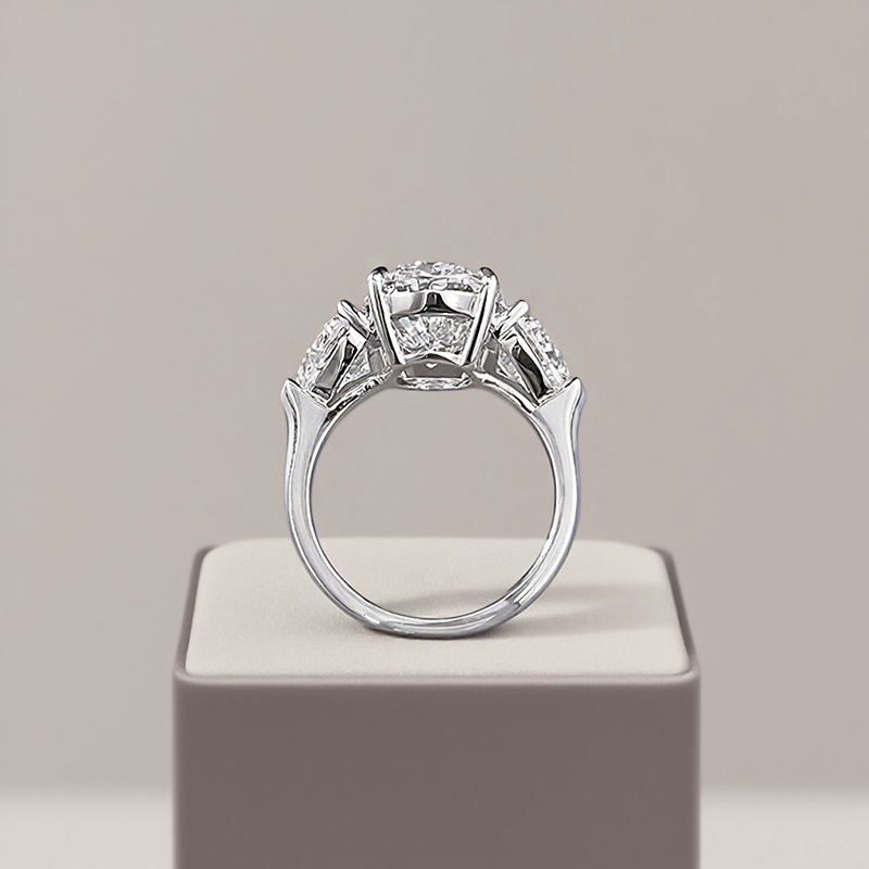 Hui Zhi Wing Jewelry New S Silver Pigeon Egg 10*15 Large Oval Ring Model