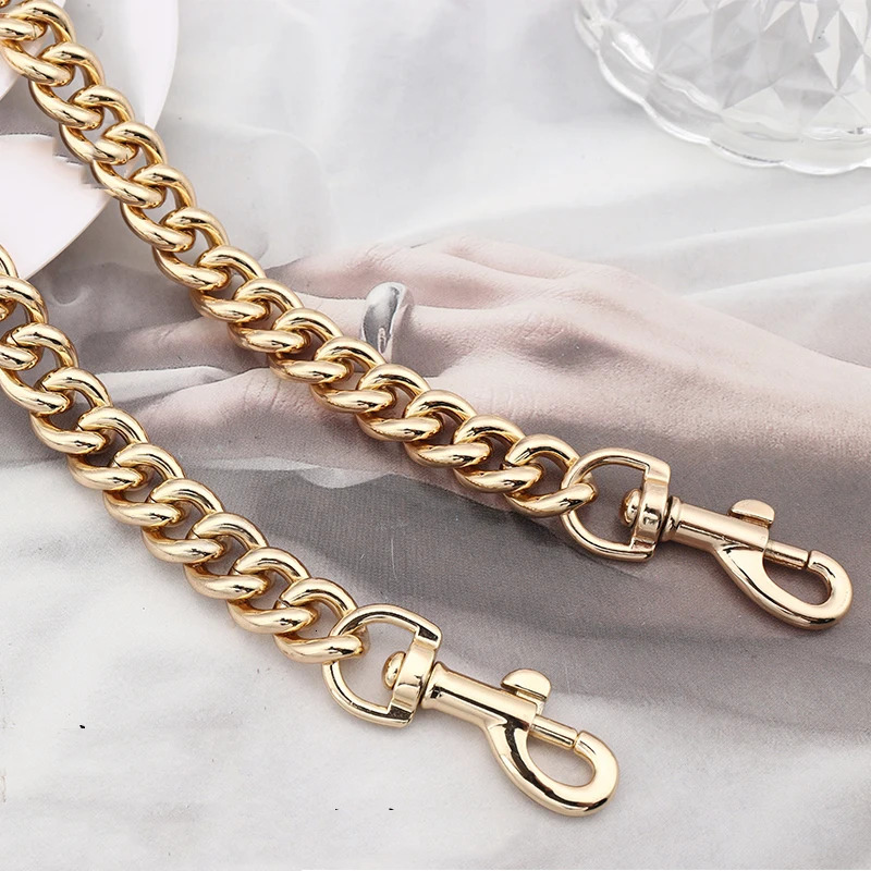 Aluminum chain strap bag silver gold metal chain 13mm er Shoulder Bag Chain replacement Accessories Hardware 120cm 250807