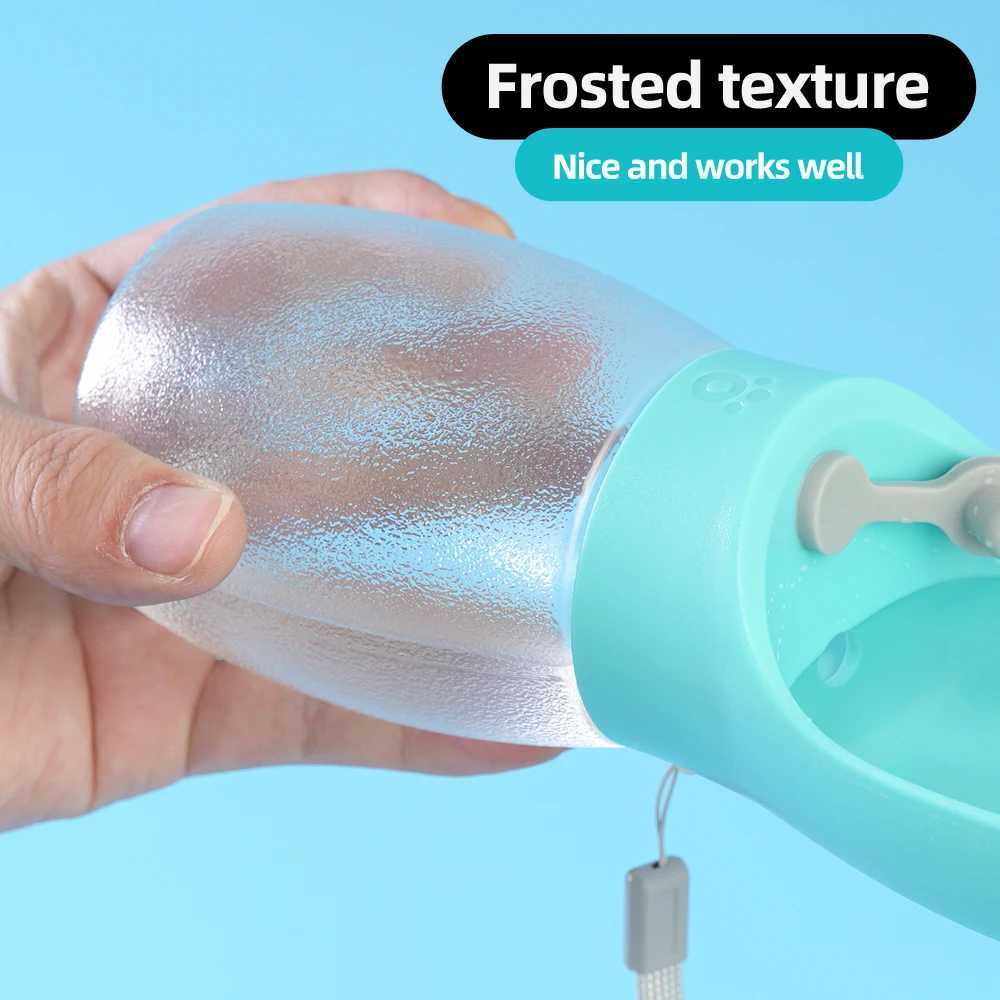 300ML Dog Water Bottle Small Pet Dog Frosted Drinking Bowl Portable Travel Water Container Outside Puppy Bowl Dog Accessories Y250806