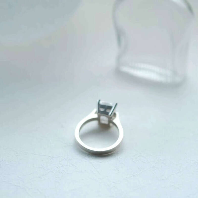 Dainty Moissanite Sterling Sier Women Stackable Ring Handmade Wedding Solitaire Jewelry for Her Wholesale Price