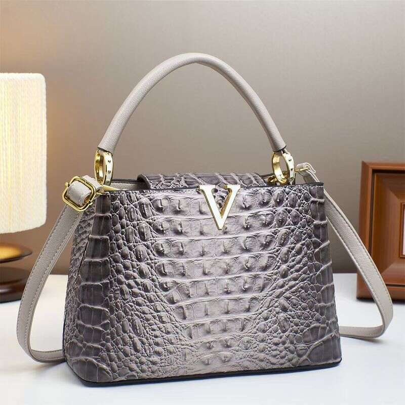 High-Quality Texture Crocodile Pattern Multi-Layer Handbag New Niche Fashion Versatile Shoulder Crossbody Bag Casual