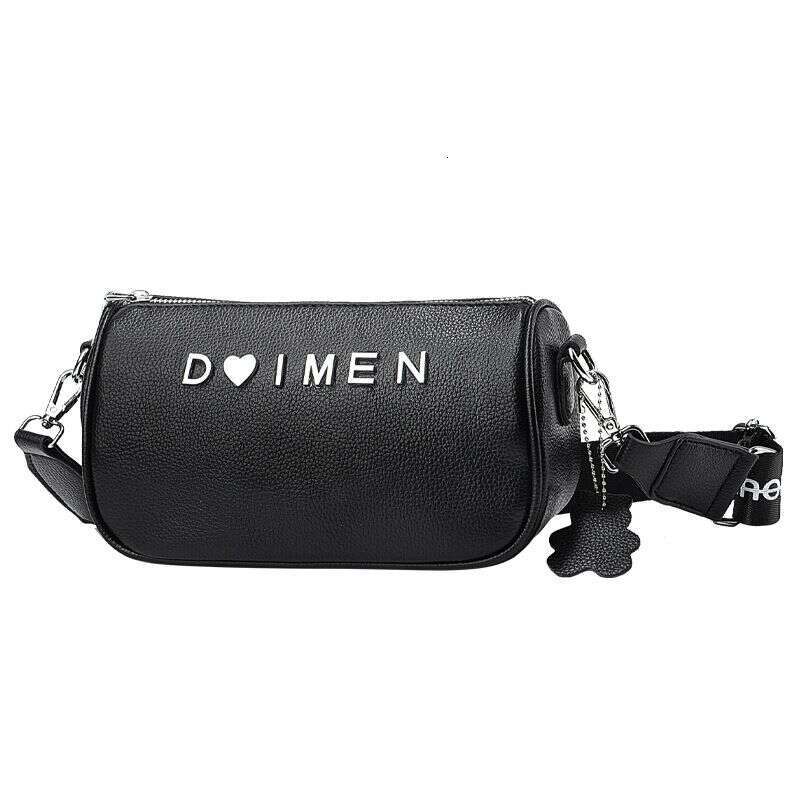 Xiaoxiangfeng black dia grid for women new trendy internet celebrity fashion chest texture versatile crossbody