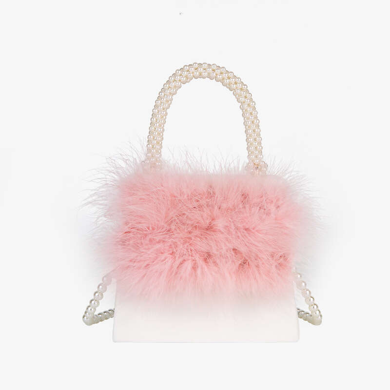 Crowdsourced Design Plush 2024 New Cross body Women's High Grade One Shoulder Handheld Simple Small Square Bag