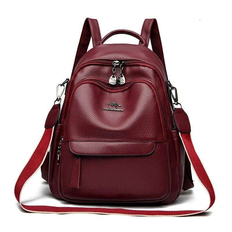Women 's Backpack Shoulder PU High-Capacity Ladies 2024 Year Women's Bags School Travel Bag Fashion For Girls wallet
