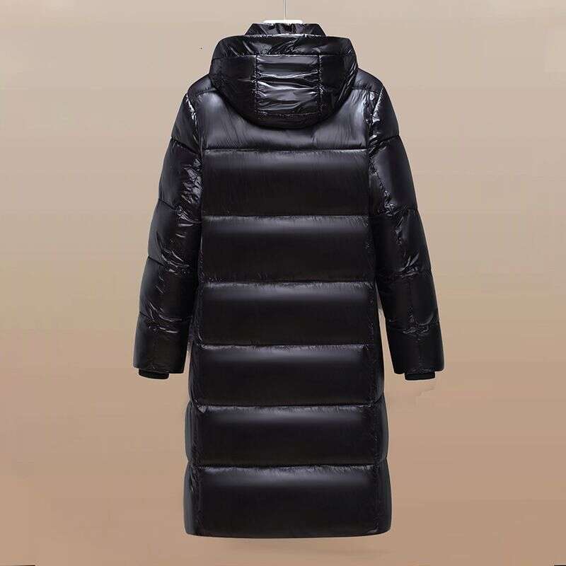 Men's Clothing Winter New Couple Black Gold Thickened Men And Women Warm Over The Knee 2024 Long Youth Cotton Coat