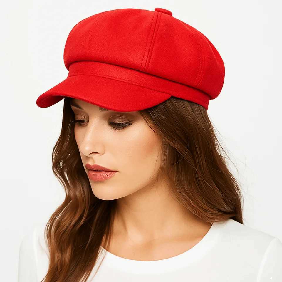Retro Korean Style Beret Hat Solid Color Keep Warm Newsboy C JK British Painter C Ladies XJ250807