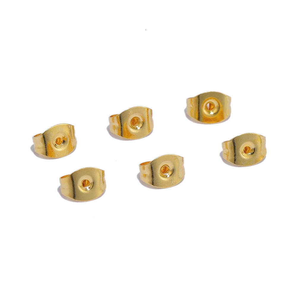 100Pcs Stainless Steel Earring Studs Backs Stopper Scrolls Ear Post Butterfly For Jewelry Making Back Plug Accessories 250804