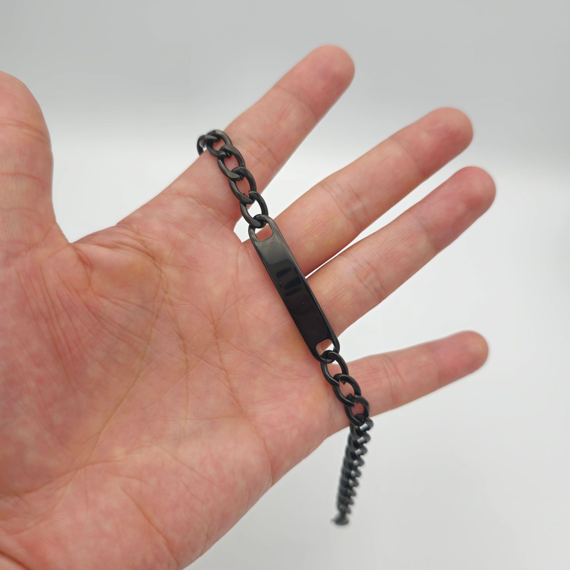 Punk Man Couple Bracelets Stainless Steel Gold Plated Blank Bar Baby Cuff Bangle Jewelry For Women Lover Birthday Christmas Gift wholesales drop ship