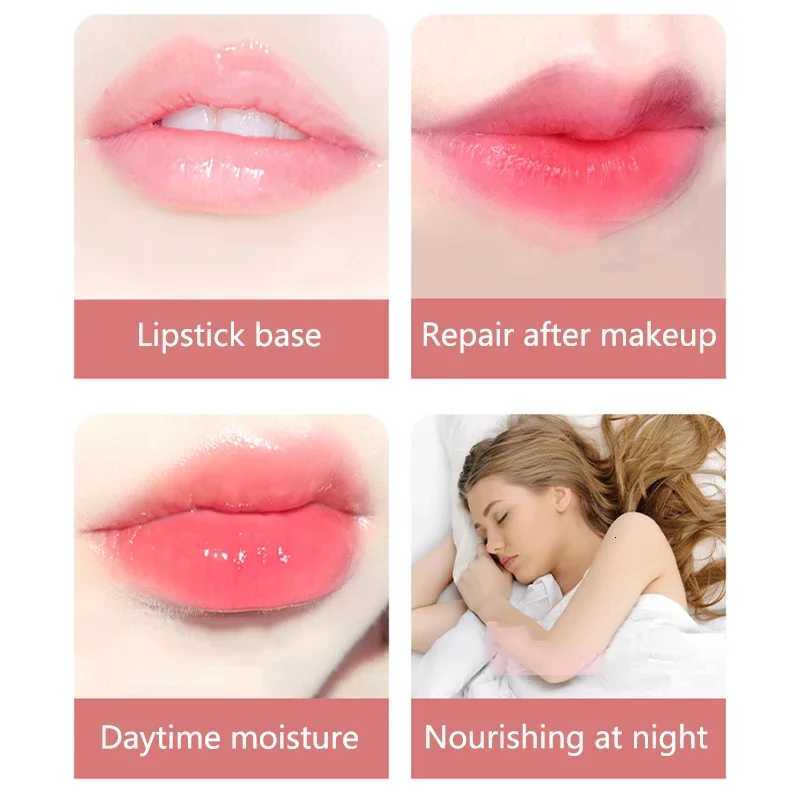 Mini Pudding Temperature Change Lip Balm Lasting Nutritious Lipstick Peach Lip Care Lipstick Base Transparent Repair LipglossXJ250807