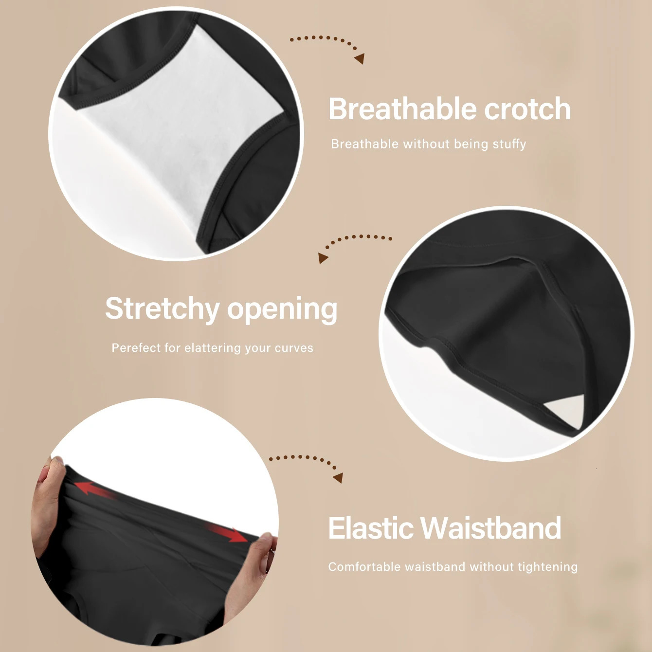 4pcs High Waisted Womens Panties Comfortable Cotton Cross Tummy Tuck Breathable Skin Friendly Drawstring Triangle Pants 250807