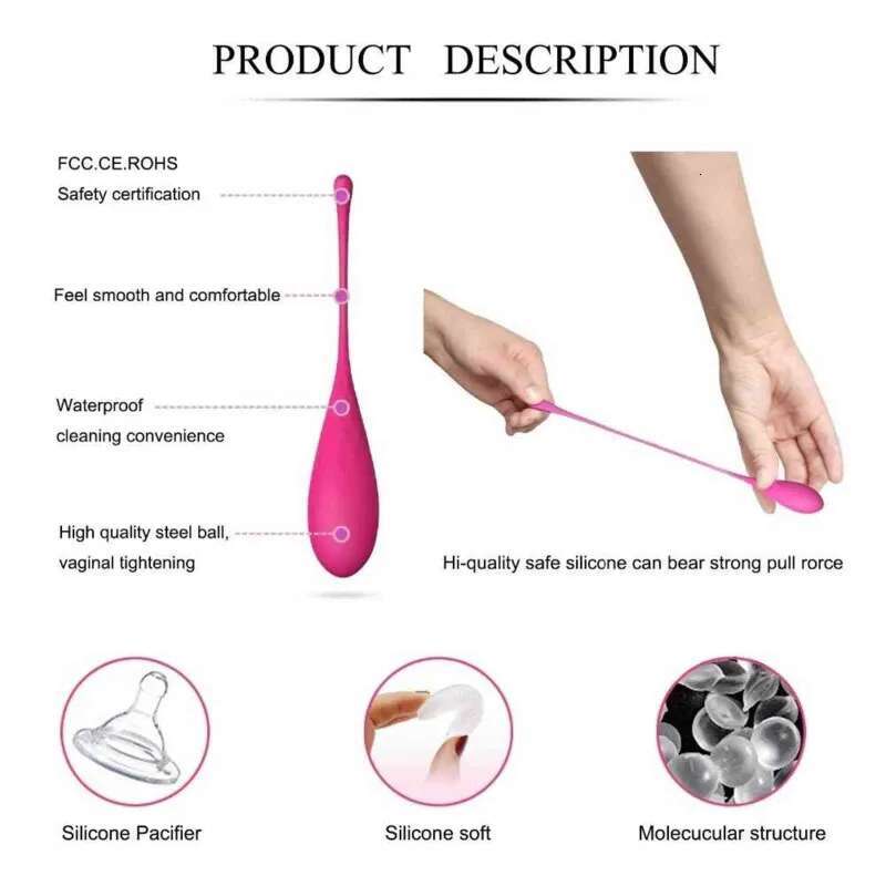 NXY Eggs 6pcs Vaginal Tighten Exercise Kegel Balls 10 Speed Vibrating Silicone Ben Wa Ball G Spot Vibrator Ero