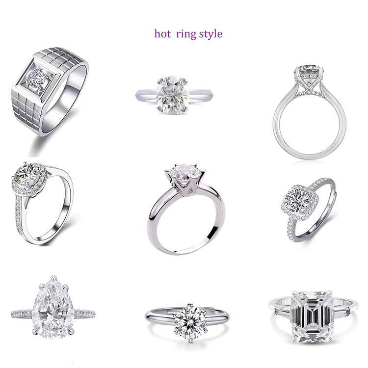 Fine Jewelry Real Gold 14K Moissanite Wedding Ring Hot Selling 4.5CT Oval Cut Vvs Diamond Minimalist Engagement Rings for Women