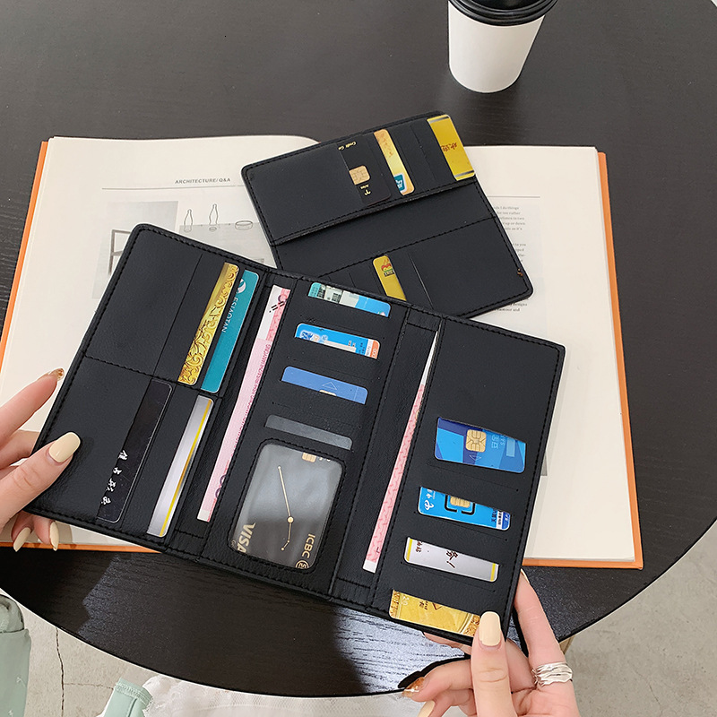 Designer's Thousand Bird Grid Features Long Short Styles, Foldable Handbags, Multiple Card Slots Making It A Simple And Niche Wallet