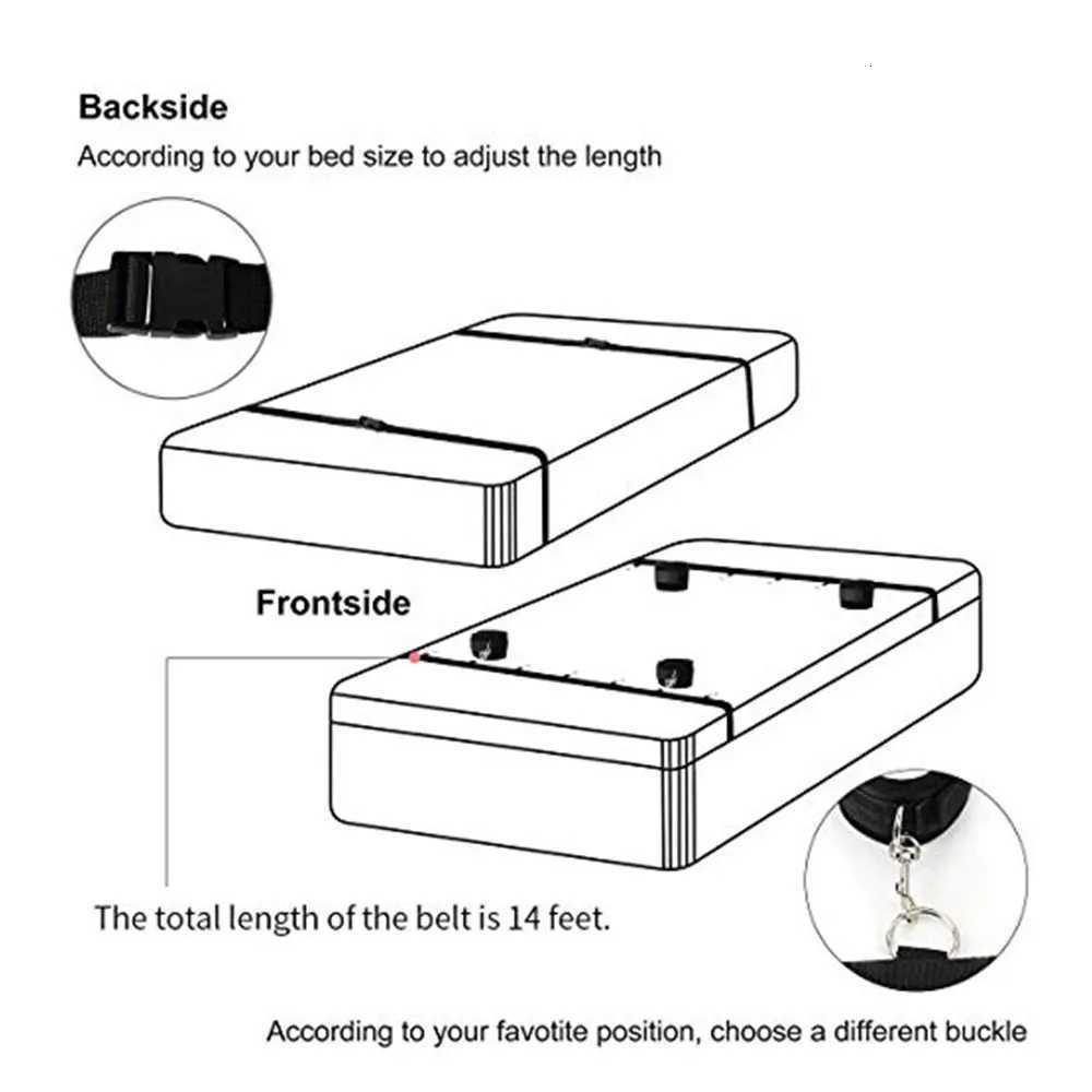Restraint Set BDSM Bondage Handcuffs Ankle Cuffs Slave On The Bed Open Leg Flirt Sex Toys For Women Couples Erotic No Vibrator W250807