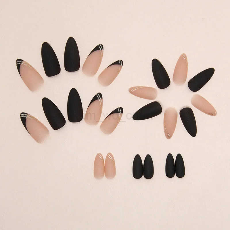 24 PCs Long French Minimalist Nails with 1 Jelly and 1 Nail File M250807