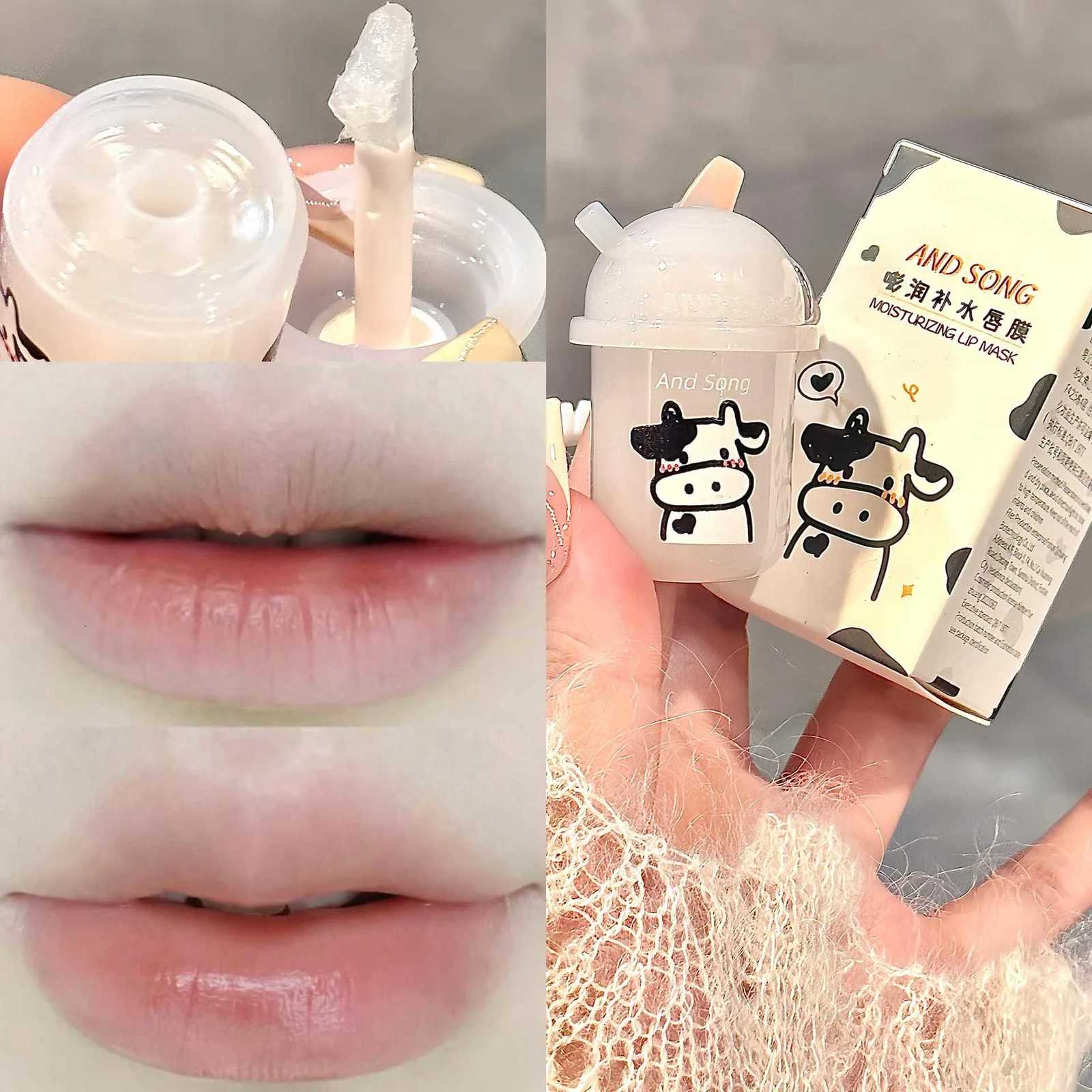 Cute Keychain Lip Balm Moisturizing Lip Gloss Hydrating Reduce Liplines Sleeping Mask Clear Jelly Water Light Lip Oil Lips CareXJ250807
