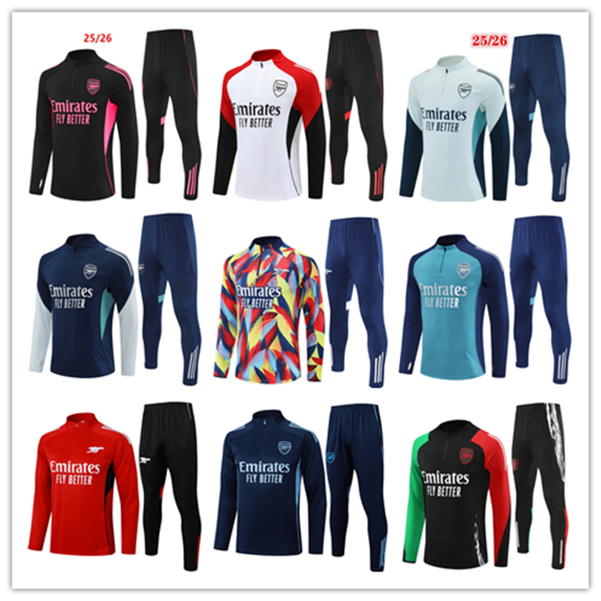 2025 2026 SAKA aArsenal soccer tracksuit Gunners training suit Men and Kids 24 25 26 ODEGAARD football tracksuit Survetement Foot chandal jogging kits