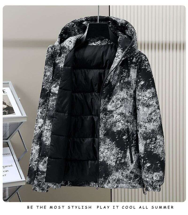Autumn Winter New Solid Color Men And Youth, Thickened Warmth For Couples, Trendy Students, Cotton Printed With Loug
