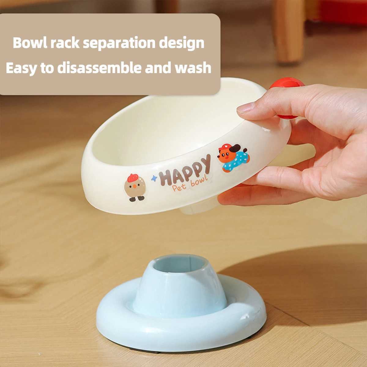 Stainless Steel Pet Bowl Non-Slip Durable Cat Food Bowl Dog Bowl Protects Cervical Spine for Kittens And Dogs Y250806