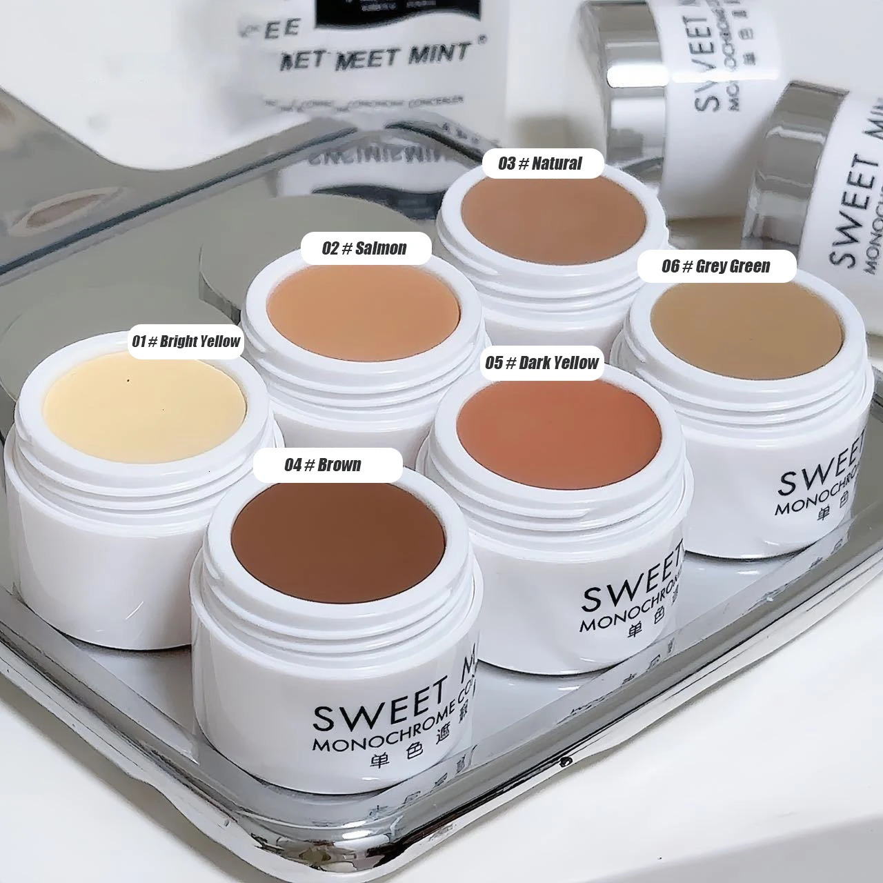 6 Colors Concealer Moisturizing Full Coverage Acne Spot Dark Circles Concealer Foundation Cream Makeup Cosmetics Tools Palette 250730