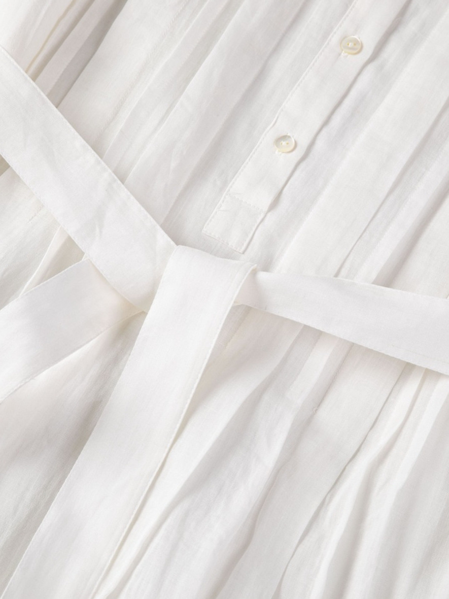 KO51700 Same style ramie dress women's summer high-end belted sleeveless long skirt A-line skirt