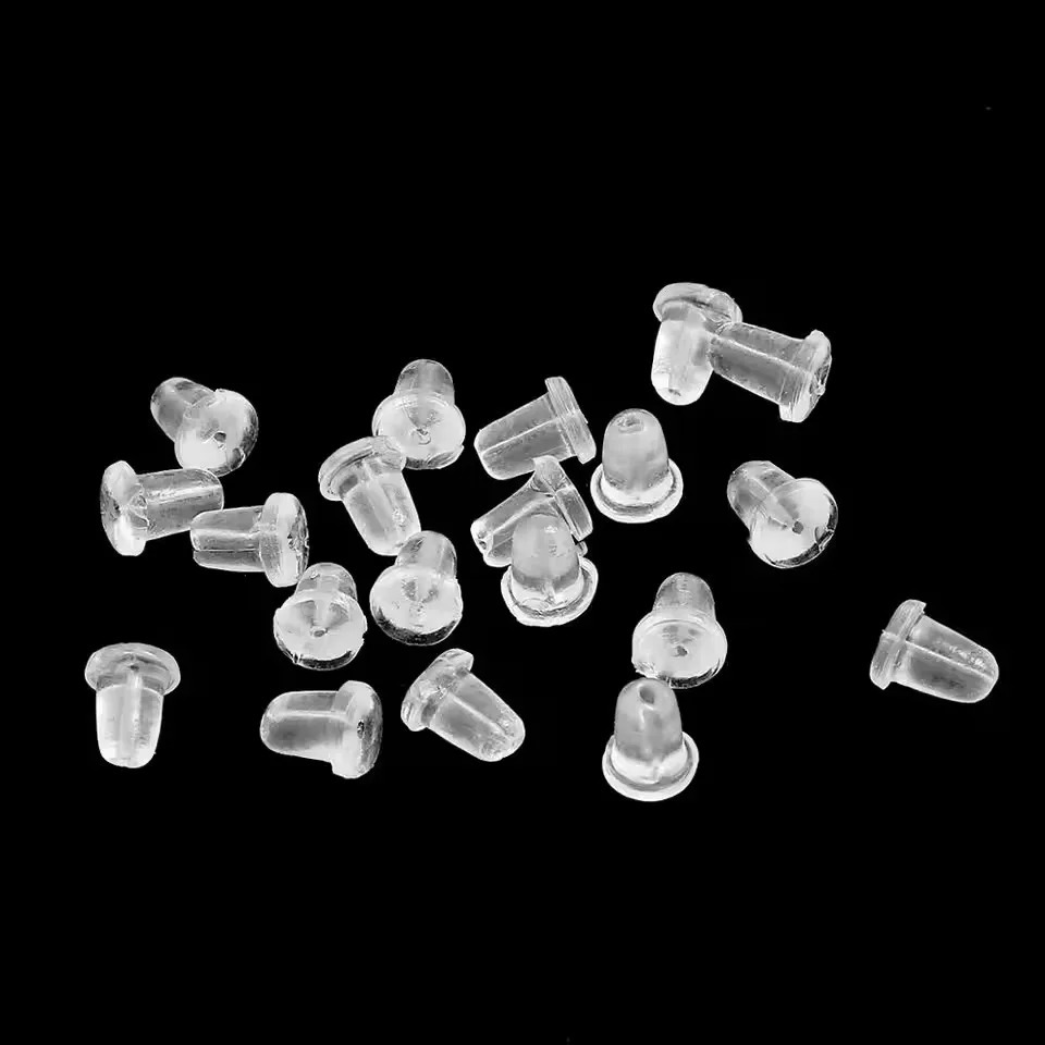 200pcslot Rubber Earring Back Silicone Round Ear Plug Blocked Caps Earrings Stoppers For DIY Parts Jewelry Making 250804
