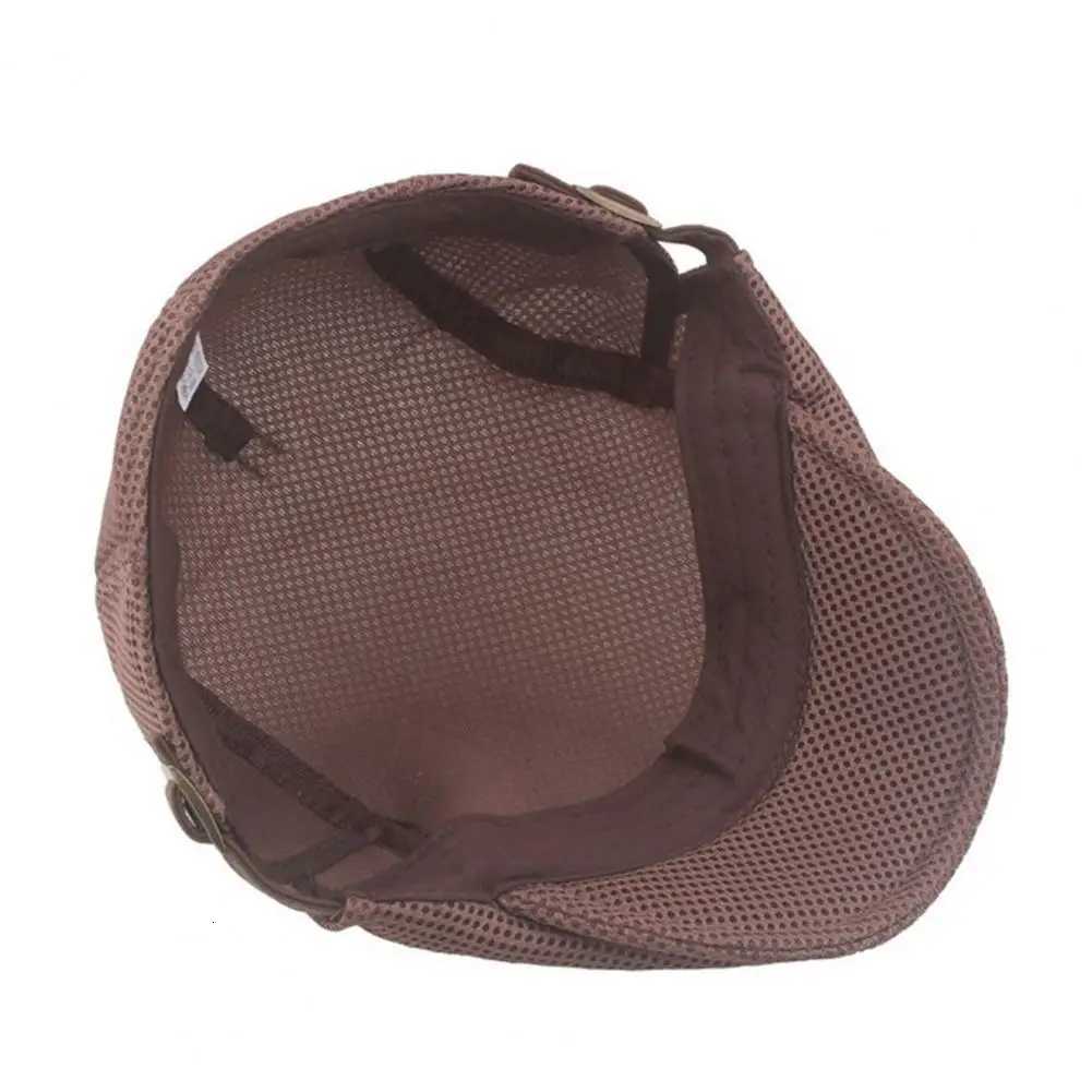 Hollow Mesh Duckbill C Breathable Beret Mens Breathable Mesh Hollow Beret Adjustable Buckle Sports C XJ250807