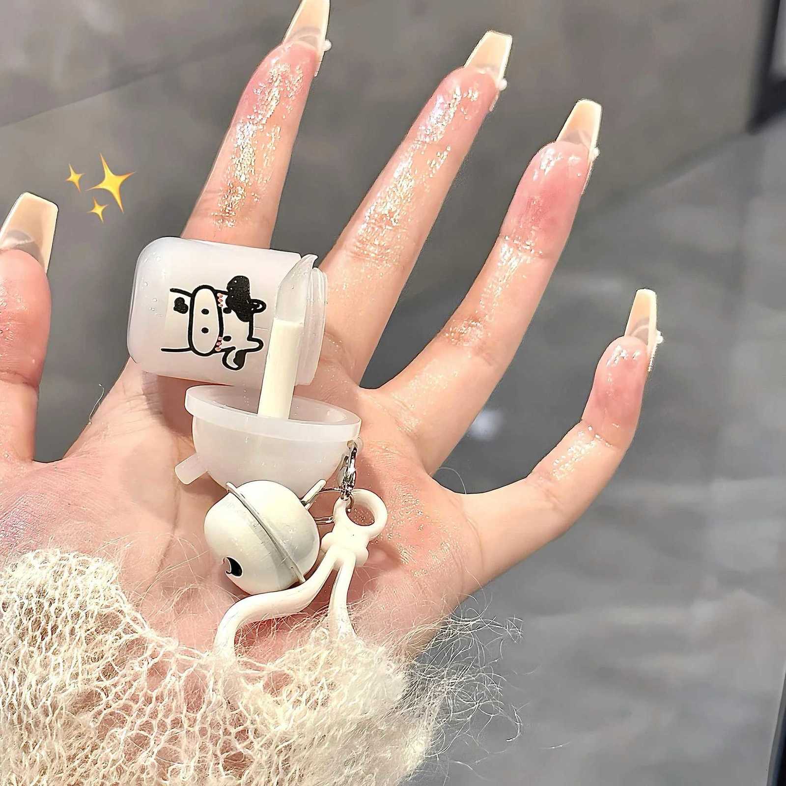 Cute Keychain Lip Balm Moisturizing Lip Gloss Hydrating Reduce Liplines Sleeping Mask Clear Jelly Water Light Lip Oil Lips CareXJ250807