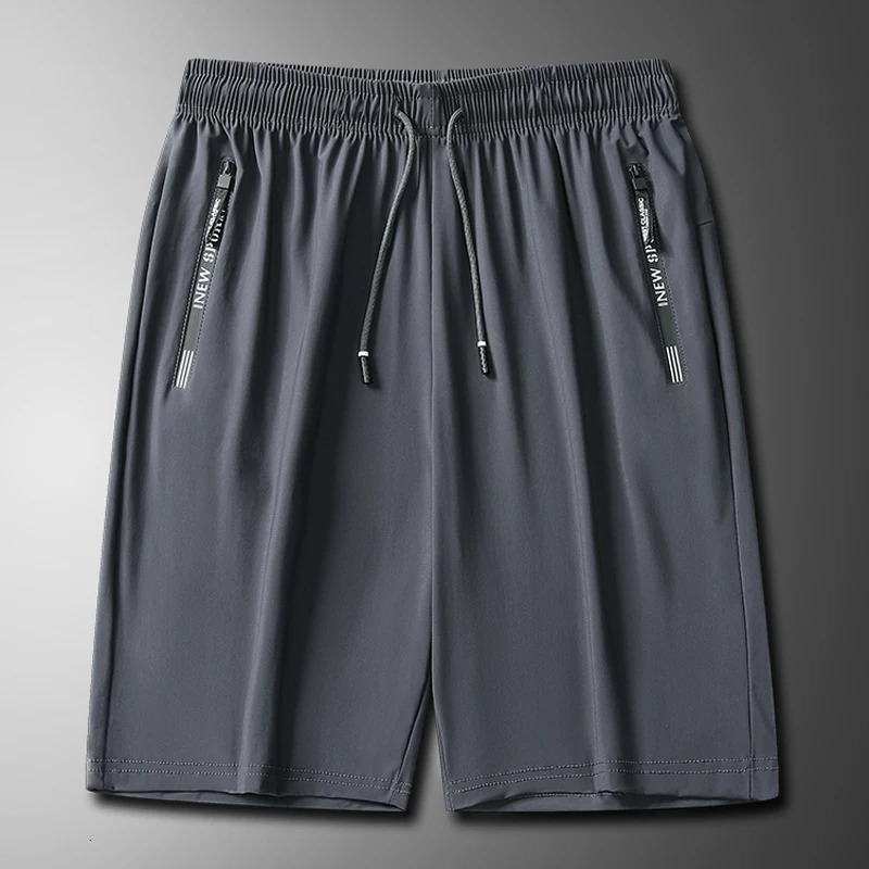 Quick Dry Shorts Men Summer Thin Short Pants Running Sports Bottom Gym Fitness Beach Zipper Pocket Loose Sweatpants 250807