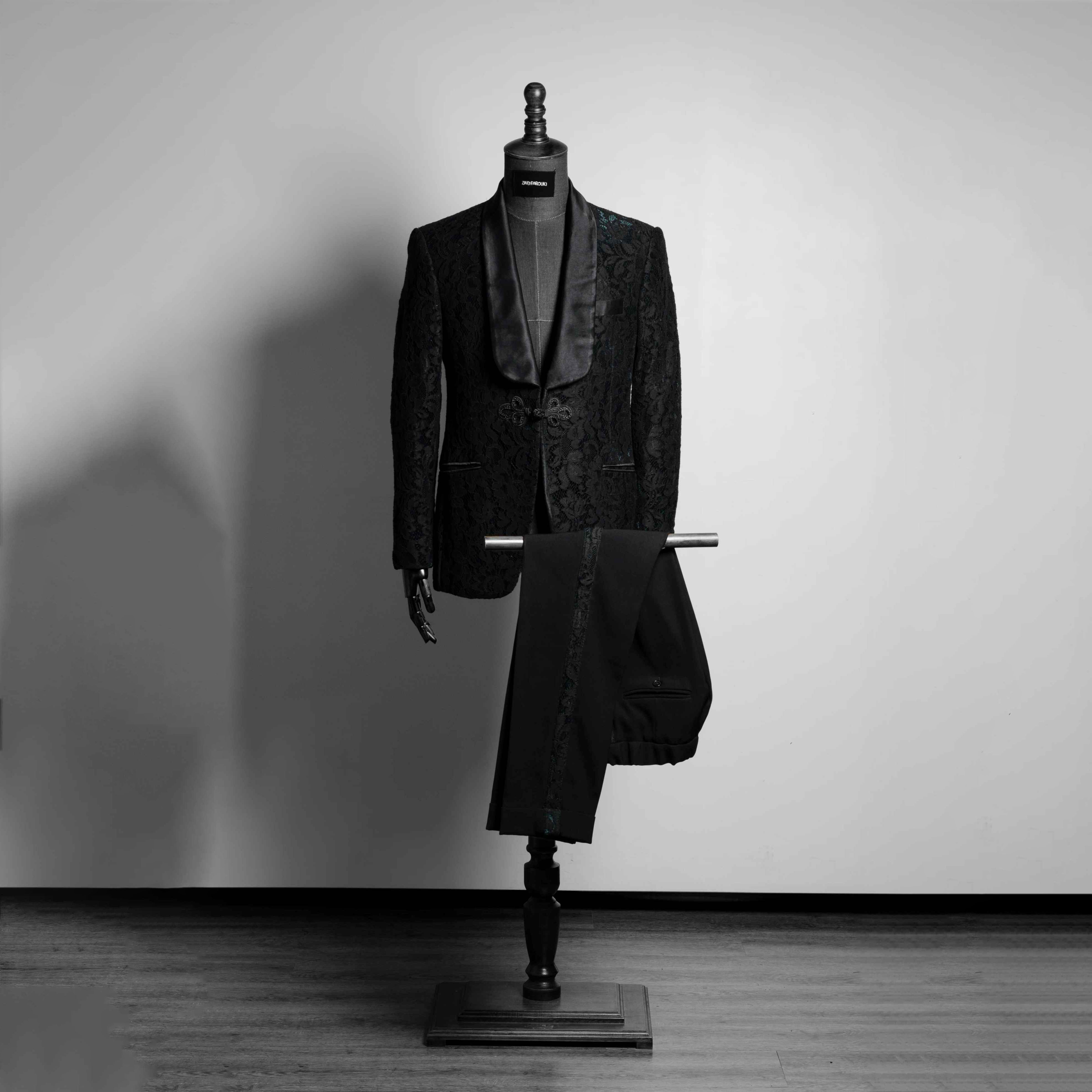 Formal Wedding Men Suits Jacquard 2-Pieces Coat Pants Groom Costume Party Groomsman Jacket Occasiom Suits Plus Size Customized M253852