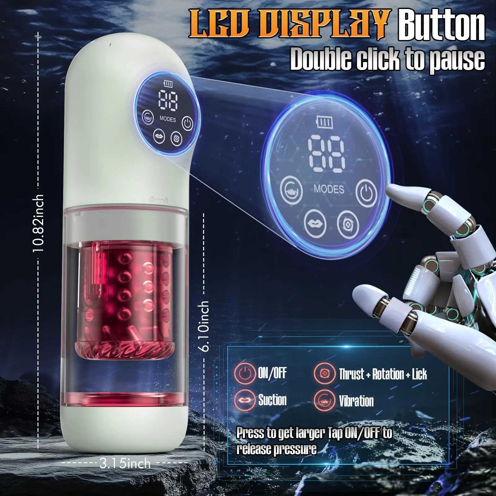 Automatic Rotating Sucking Male Masturbator Penis Pump Thrusting Licking Sex Machine Stroker Pocket Pussy Adult Sex Toys for Men W250807