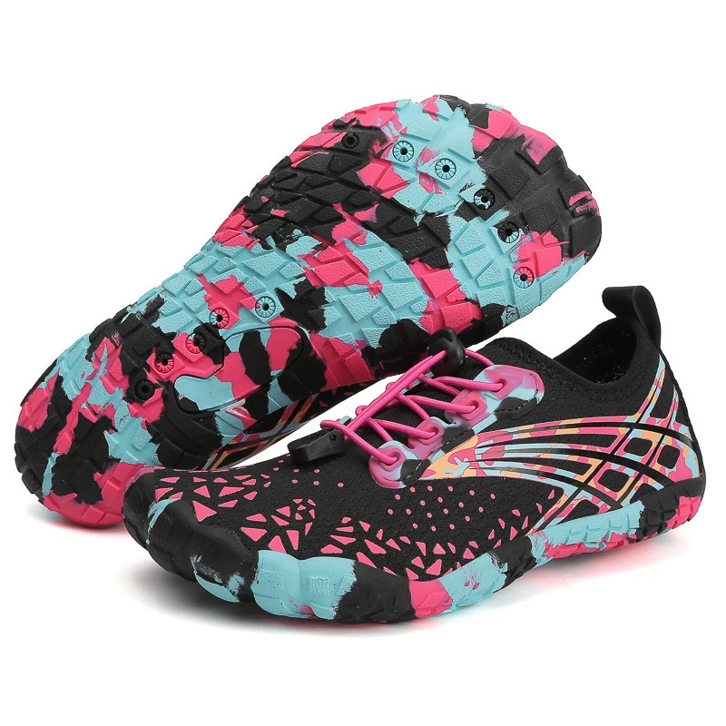 Qiuck Drying Aqua Shoes Womens Water Shoes Swimming Barefoot Five Fingers Aqua Shoes Colorful Beach Seaside Light Sneakers 250730