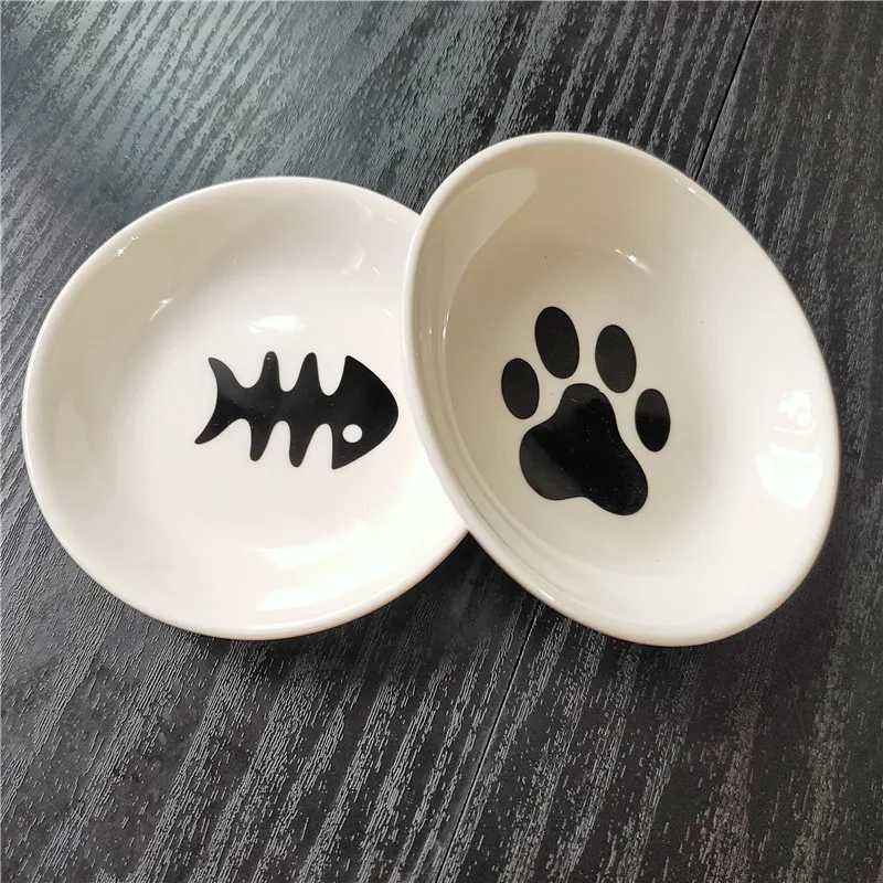 New Creative Cute Cat Small Saucer Shape Mini Plate Ceramics Cartoon Dish Novelty Snack Plate Kitty Disc Y250806