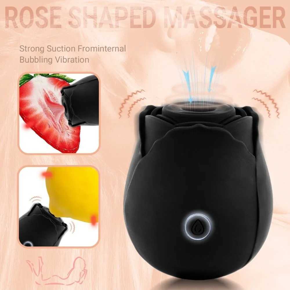 Rose-Sex Toys Dildo Vibrator for Women Clitoral Sucker Nipple Sucking Female G Spot Massager Stimulator Couples Adult Sex Games W250807