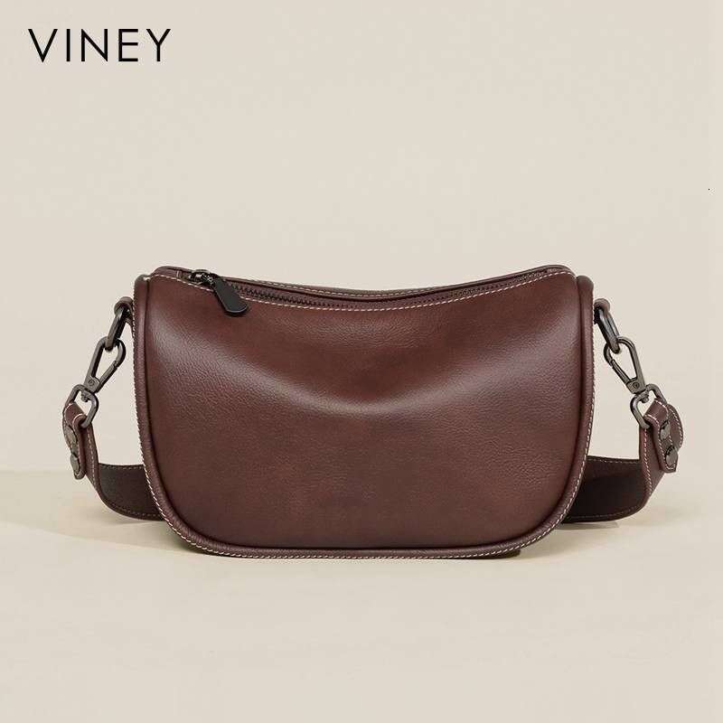 VINEY Women 2025 New Women's Messenger Pillow Genuine Leather Dumpling High-end Shoulder Bag