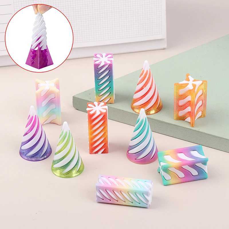 3D Printed Spiral Cone Toy Fidget Toy Impossible Pyramid Passthrough Sculpture Mini Vortex Thread Illusion For Kids And Adults Z250807