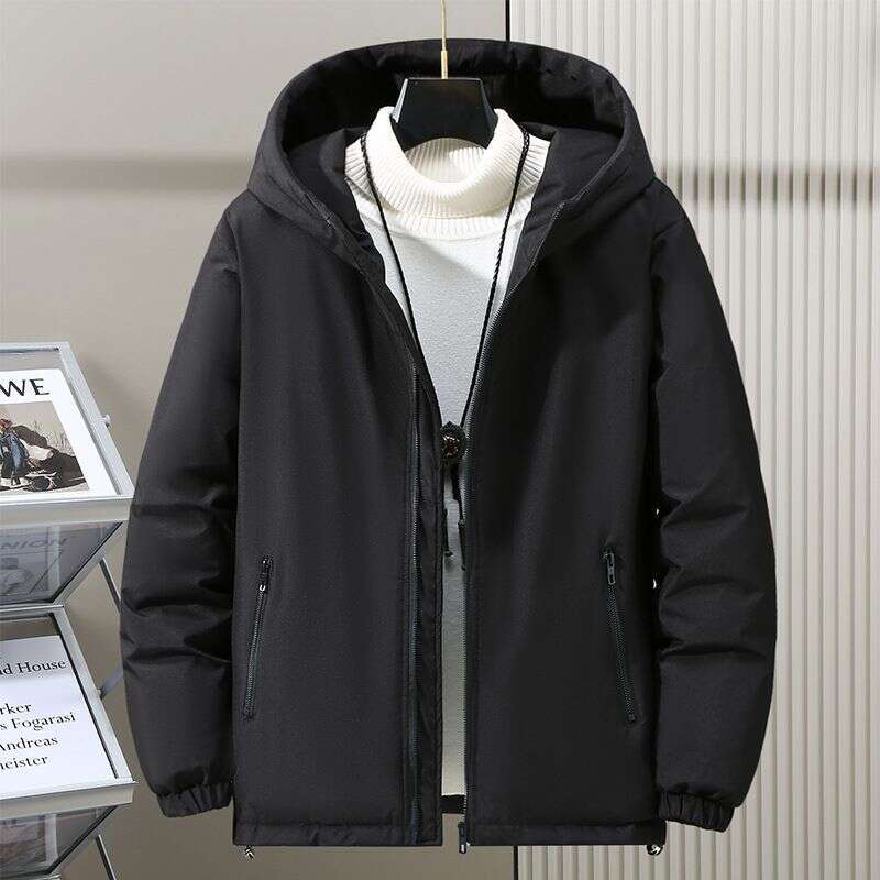 Autumn Winter New Solid Color Men And Youth, Thickened Warmth For Couples, Trendy Students, Cotton Printed With Loug