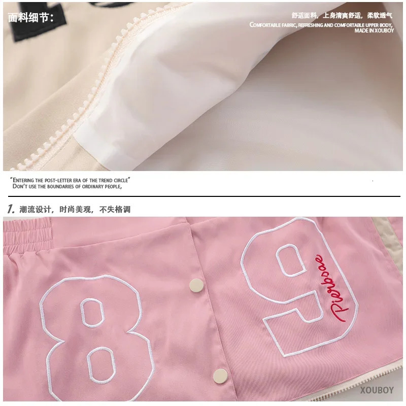 Windproof Biker Jackets for Couples High Street All Match Racing Wear American Womens Oversize Coats Detachable 250805