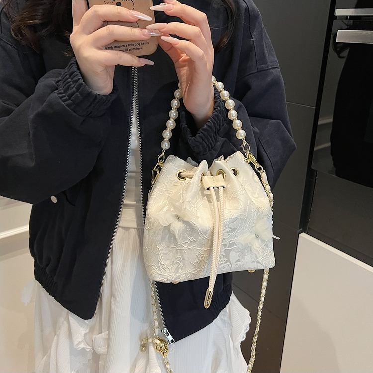 Free Shipping Designer Luxury New Chinese Style Single Shoulder Bag Women's Pearl Handbag Fashion Crossbody Bag Cheongsam Style Embroidered Handb