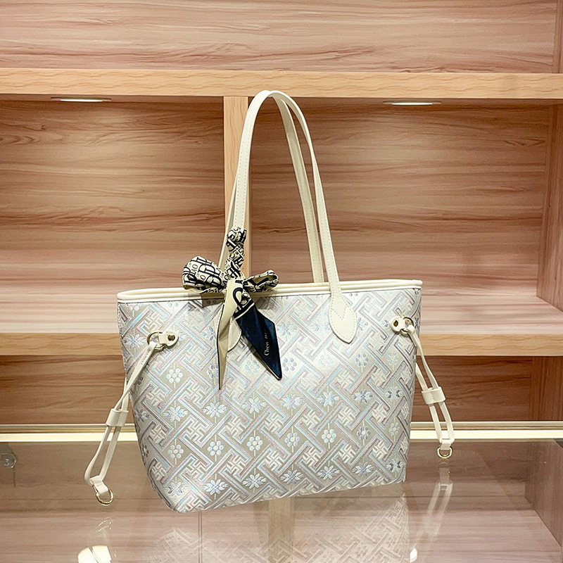 Commuting Bag Large Capacity Tote Bag 2025 New Handbag New Chinese Style Brocade Luxury Bag Shoulder Designer Bag Bag Underarm Shopping Bag