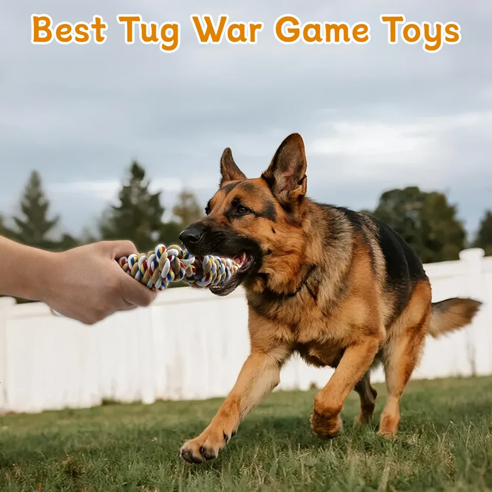 Oitabi Dog Rope Toy for Large and Medium Dogs Heavy Duty Tug of War Dog Toy Tough Dog Chew Teething Toys for Aggressive Chewer 250804