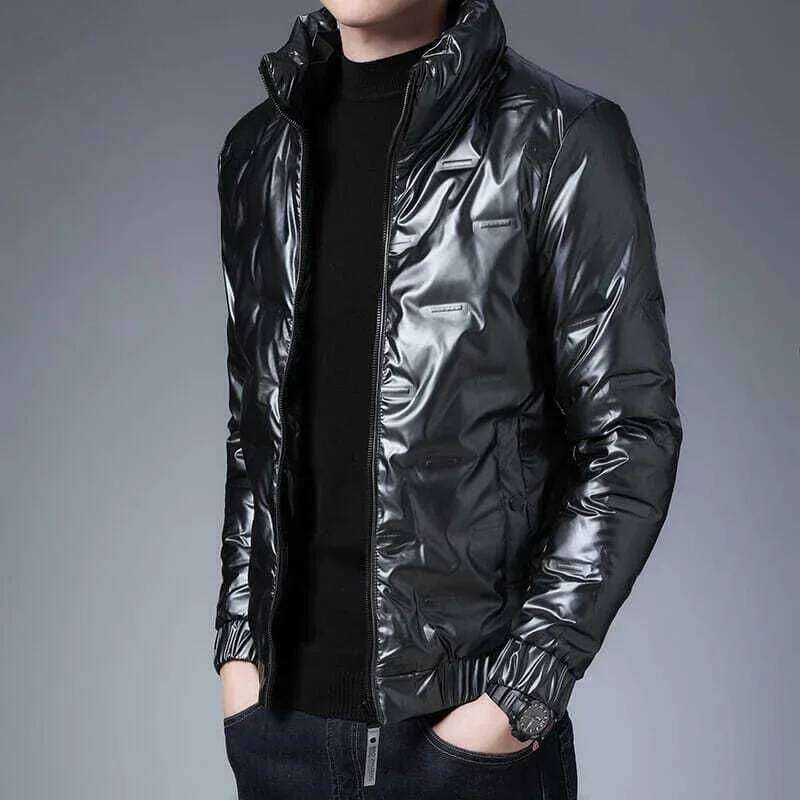 Parkas Glossy Padding Lightweight Puffer Male Padded Coats Short Men's Down Jacket Winter Outerwear Promotion Models Outerwears