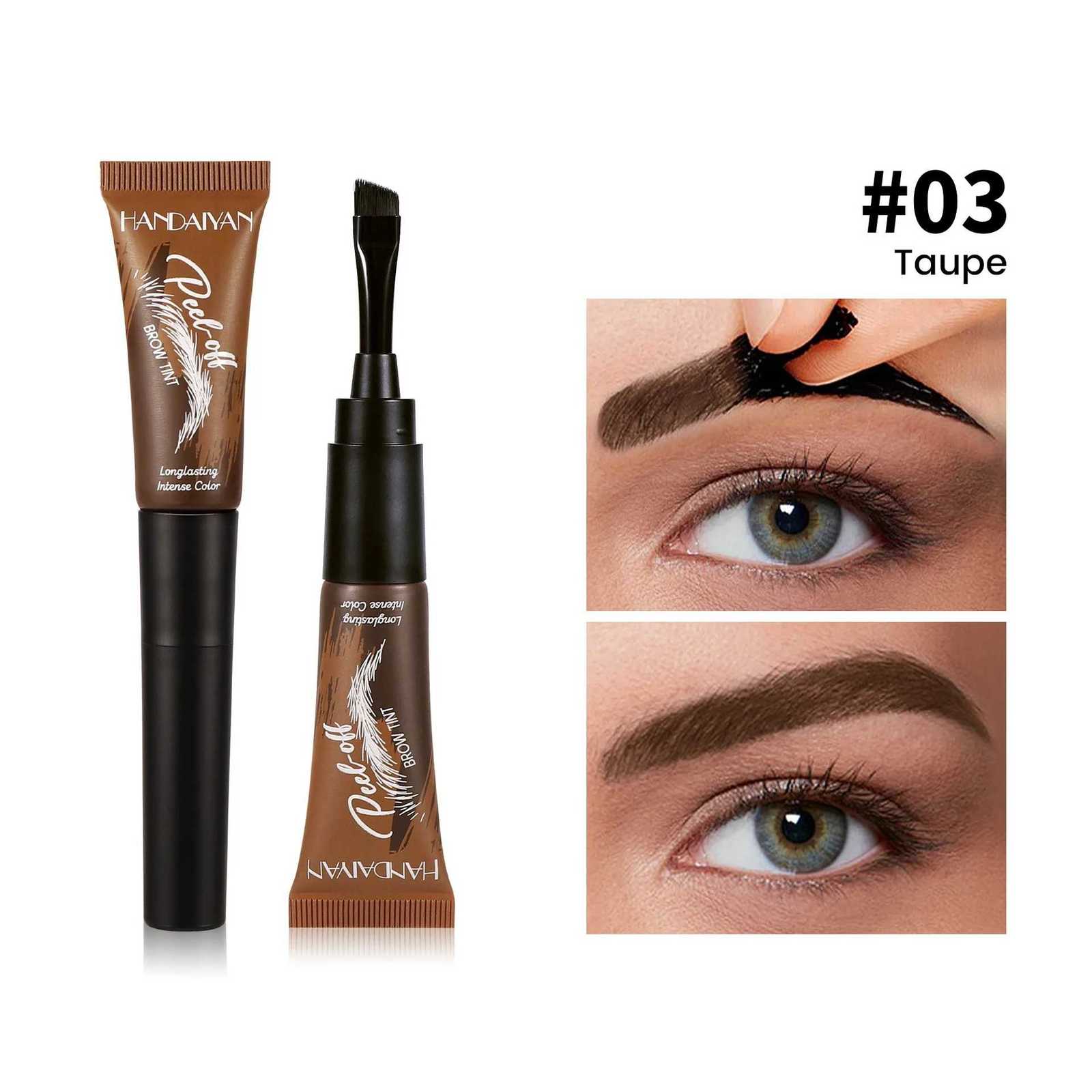 Eyebrow Gel Peel Off Natural Tinting Tattoo Waterproof Long Lasting Brown Eye Cream Coloring Eyebrow Glue Quick Dry Brow Makeup W250807