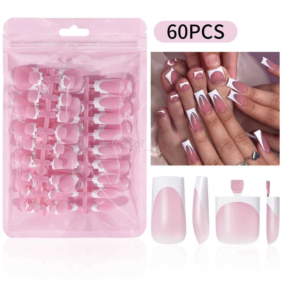 Nailpop French Press On Nails Hands Feet Set 60pcs Summer Must Have Matte Full Cover Super Fit Natural Look Reusable Fake Nail Z250807