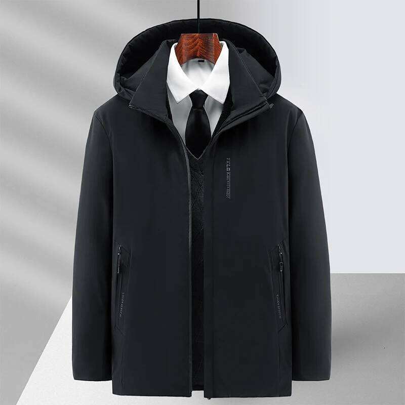 Designer Clothing 2025 Fashion Windproof Coat Plus Size Outwear Men Hooded Thick Fleece Warm Casual Thicken Cotton Jacket Winter Parka