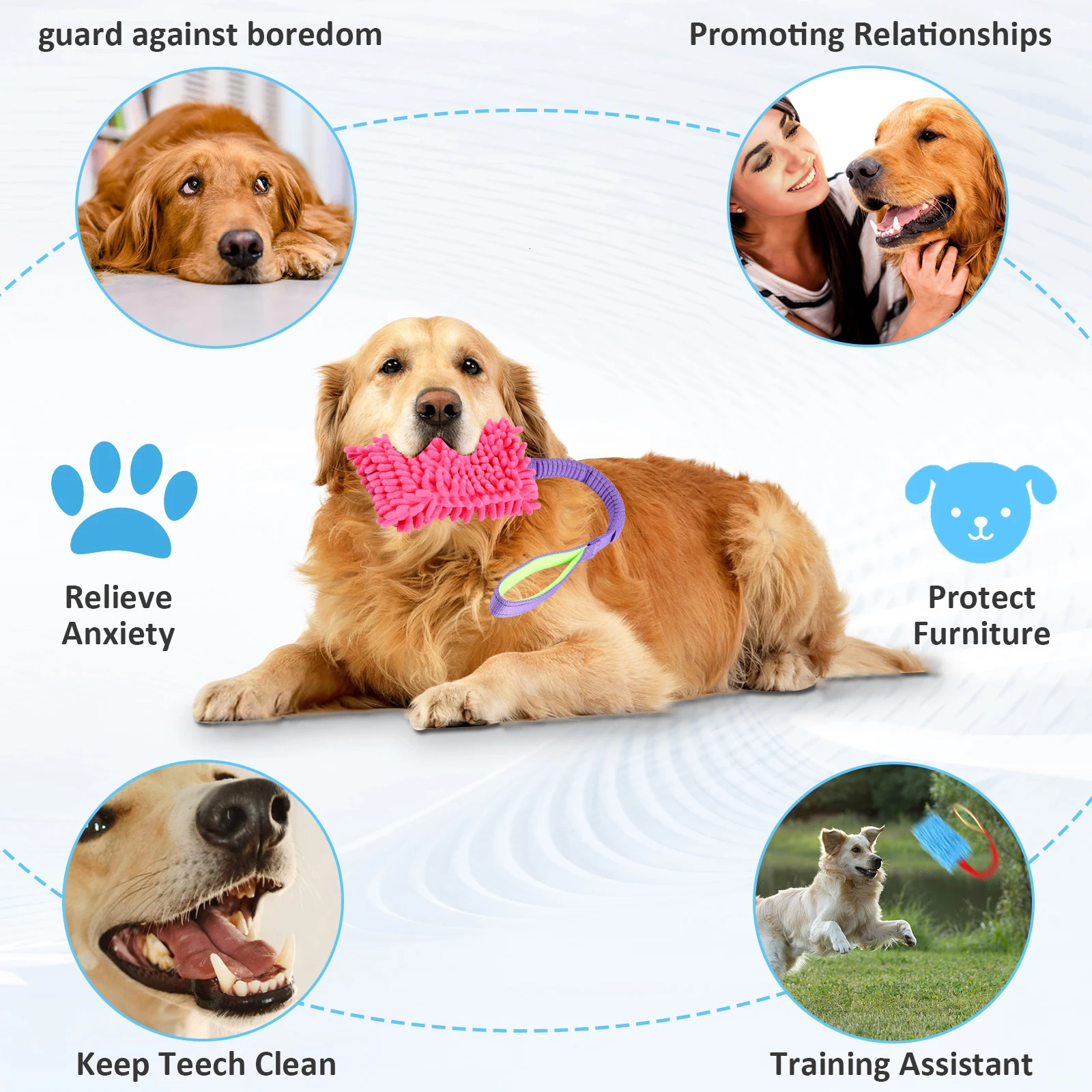 2Pcs Dog toys Dogs Chew Toy with Squeaky Sound Training Interactive Pet Chew Rope Teething Toy Puppy Dog stuff dogs accessories 250804